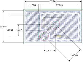 《圖一 Silicon Submount架構上視剖析圖》