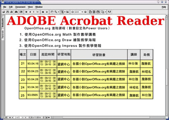 《圖九 ADOBE Acrabat Reader的閱讀介面》