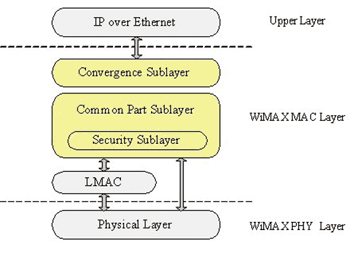 《圖四 IEEE Std 802.16標準技術規範參考模型 》