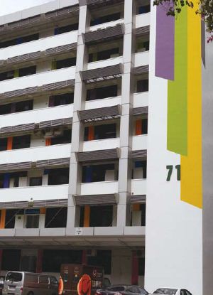 圖一 : Block71原是陳舊的半導體工廠辦公大樓,如今搖身一變成為新加坡創業育成基地(攝影/陳居寧)