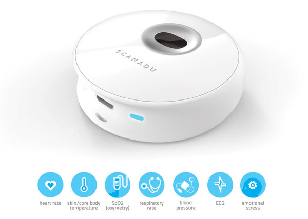 圖一 : 隨身醫療裝置Scanadu Scout可即時取得各種健康參數(圖:Scanadu)