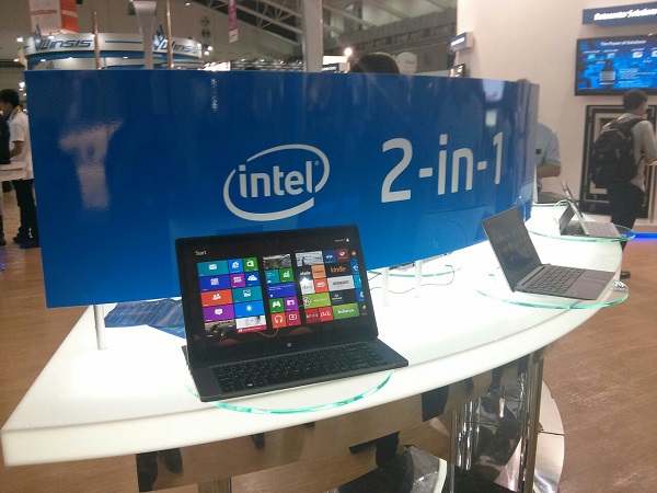 圖二 : 英特爾以二合一裝置打天下,Computex 2013已可見到合作夥伴推出多款二合一裝置。