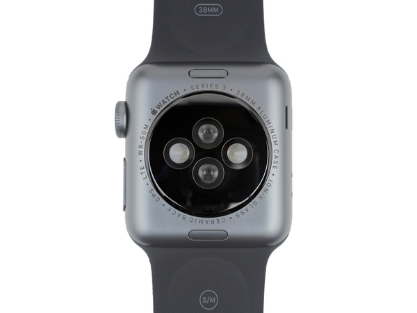 圖1 : Apple Watch Series 3增加了數項新技術,包含GPS+LTE、e-SIM、W2晶片與新的電池,防水也增加到50米。(Source: iFix.com)