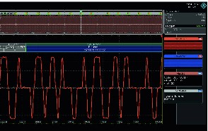 圖1a : 差動100BASE-Tx訊號。 3個電平和過渡處陡峭的邊緣清晰可見。(source:羅德史瓦茲)