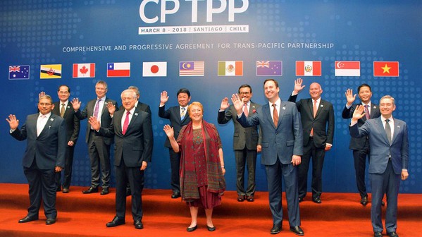 图1 : 2018年CPTPP卷土重来,通过首批7个成员国审议而生效之后,台商在东南亚可能同时面临竞合挑战。 (source:japantimes.co.jp)