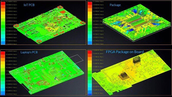 圖二 : Ansys提供PCB的熱模擬工具,能協助找出熱源。(source: Ansys)