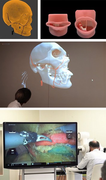 圖2 : 驗證實驗中使用的3D影像和3D列印模型與現場(source:神戶市政府)