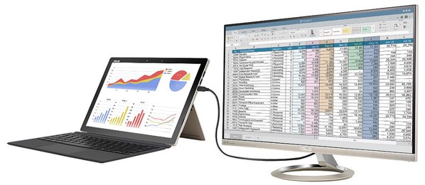 圖四 : 支援USB Type-C的PC顯示器產品愈來愈多。(source:Asus)