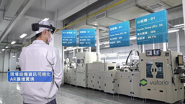 圖5 : 採用微軟HoloLens應用場景。(Source:台達官網)
