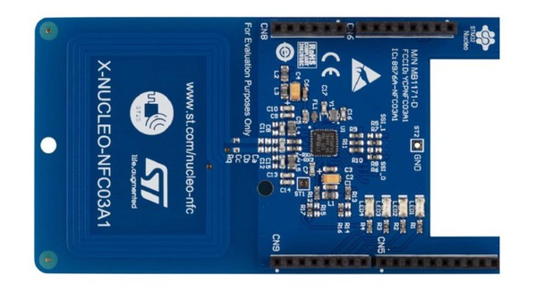 圖4 : X-NUCLEO-NFC03A1讀卡器評估板可擴展STM32 Nucleo板,可用於NFC,支援接近和鄰近標準。(source:STMicroelectronics)