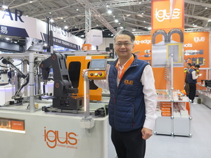 圖四 : 台灣易格斯工具機事業部資深產品經理王昱勛(攝影:王岫晨)