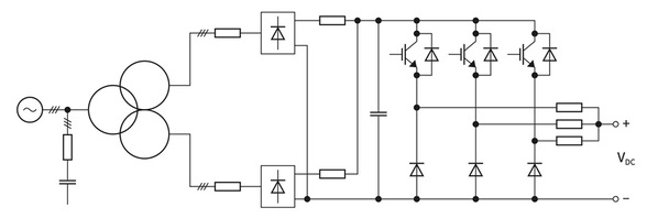 圖五 : 後置整流截波器可減少電流失真並提高PF(source:Infineon Technologies)