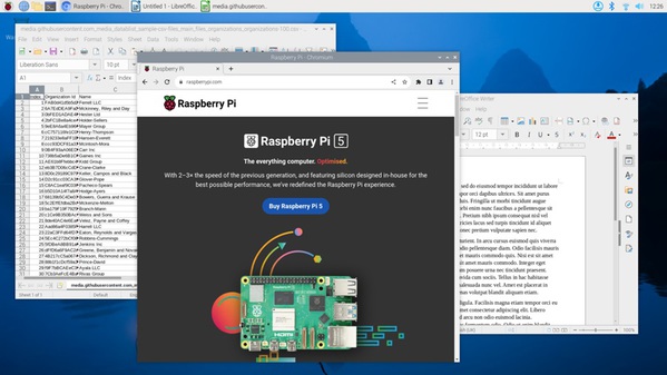 圖二 : 典型Raspberry Pi OS作業系統的圖形化使用者介面(圖片來源:樹莓派官網)