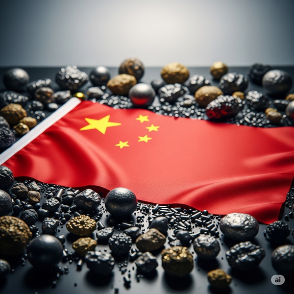 圖一 : 中國掌握全球約六成的開採量與近九成精煉能力,也擁有最多相關專利。