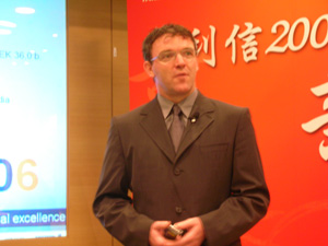 台湾易利信总经理Sean Gowran展望未来全IP网络新架构(Source:HDC)