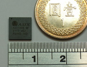 亚信电子(ASIX Electronics)推出世界上最小的8位单芯片以太网络MCU AX11005BF。