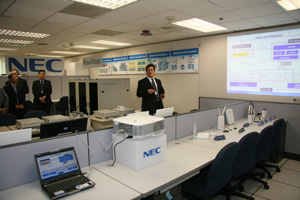 图为台湾NEC展示WiMAX研发中心现场。(Source:HDC)