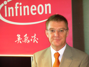圖為InfineonAccess通訊產品行銷副總裁Erwin Ysewijn。(Source:HDC)