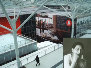 2008米蘭家具展展場一隅,程文宗老師(右下圖)