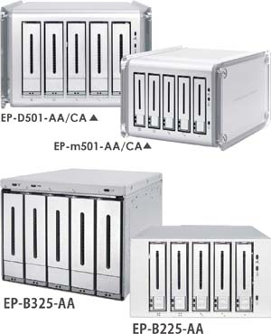 普樺科技首推業界最小的5 bay RAID 儲存設備,除高質感外型、簡易GUI設計外,並可搭配eSATA, USB2.0+1394b以滿足不同傳輸需求。