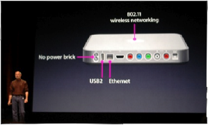 Steve Jobs于发表会上介绍新一代Apple TV。 BigPic:506x305