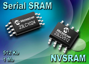 Microchip日前宣佈推出四款最大密度和最快速度的全新元件,擴展了其串列SRAM產品組合