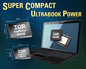 IR推出IR3588 CHiL数字控制IC,以及IR3552 与 IR3548单、双相位PowIRstage组件