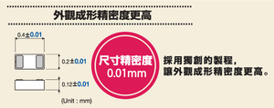 大幅提升尺寸精密度,外觀成形精密度更高