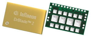 英飛凌 DrBlade 2 整合式功率級(power stage)產品,結合兩個功率 MOSFET 和一個 DC/DC 驅動 IC,同時將電流與溫度感測器整合至體積精巧的封裝。