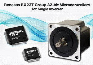 32位RX23T微控制器具备芯片内建浮点运算单元,可缩减30%的程序代码大小与开发时间