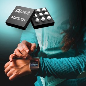 ADP5301降壓穩壓器適合物聯網應用,包括無線感測網路和穿戴式裝置,如運動手環與智慧手錶等。