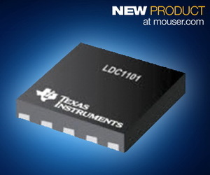 德州儀器LDC1101電感數位轉換器適用於針對位置、旋轉或動作進行近距離、高速的非接觸式感測。
