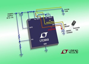 LTC3643 可操作於兩種模式-升壓充電模式和降壓備份模式。
