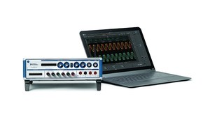 新款 VirtualBench 高效能机型为多合一仪器,结合了混合式讯号示波器、函式产生器、多功能数位电表、可程式化 DC 电源供应器和数位 I/O。