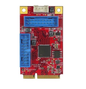 宜鼎國際推出EMPU-3201與EMPU-3401,可透過系統內mPCIe插槽擴充2埠與4埠USB 3.0。
