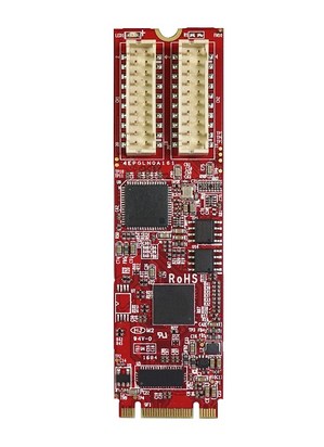 新一代M.2嵌入式網路卡的PCIe介面擴充雙埠網路頻寬,增加應用彈性。
