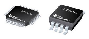 閘極驅動器DRV8305-Q1(左)和UCC27211A-Q1(右)強化怠速起停支援和高溫作業的動力系統性能。