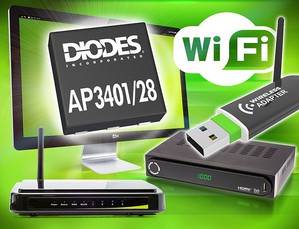 Diodes的AP3401和AP3428 DC-DC降壓轉換器能夠驅動高達1A負載,減少了元件數和材料成本