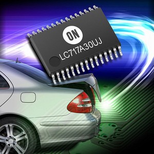 LC717A30UJ高动态范围电容数位转换器的8通道元件具备的灵敏度达150公厘远,以支持手势识别。
