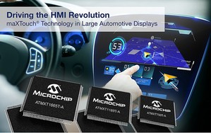 Microchip MXT1665T-A家族問世,為車用多點觸控HMI帶來全新的用戶體驗