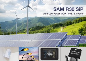 SAM R30整合超低功耗MCU與802.15.4標準無線電技術,確保連接設備電池壽命長久