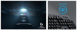 Logitech G发布两大独家科技:革命性新光学感应器HERO(左),以及Lightspeed光速无线传输技术(右)。