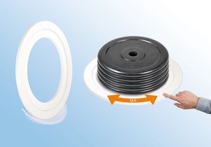 為了能夠輕鬆地移動高負載,igus 易格斯開發出大型 xiros 工程塑膠轉盤軸承PM0517-1。(來源:igus GmbH)