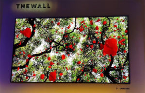 在今年CES 2018展上,三星展示的146 寸 Micro LED 电视「The Wall」,其是使用模组化拼接的方式,达成了大尺寸面板效果。