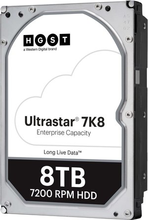 Western Digital將於本季末推出Ultrastar 7K8 8TB空氣硬碟解決方案,為第九代5磁碟平台產品。