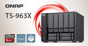 QNAP推出9-bay 采用AMD四核处理器的 TS-963X NAS,支援 10GBASE-T/Multi-Gigabit 埠及 Qtier 自动分层储存高效能配置。