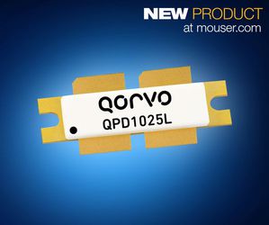 贸泽供应Qorvo 1800W QPD1025L碳化矽基氮化??电晶体,适合打造航空电子相关应用。