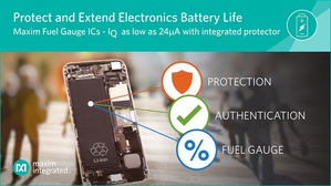 MAX17301/11為單節Li+電池提供兩級保護的電量計方案,可靈活配置並杜絕假冒與複製