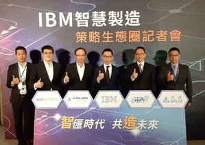 IBM、凌华科技、世平集团、台达电子、纬谦科技齐力整合OT、IT及AI协力推动MIT升级智慧制造加速落地,共创智造未来。(摄影 / 陈复霞)