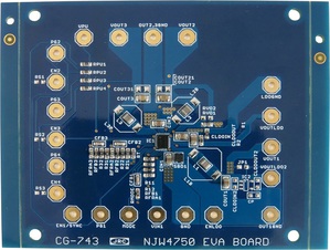 NJR的NJW4750在节省空间的3.4x2.6mm EQFN26封装中纳入了三个降压稳压器和一个低压降,以实现精确的电压调节。